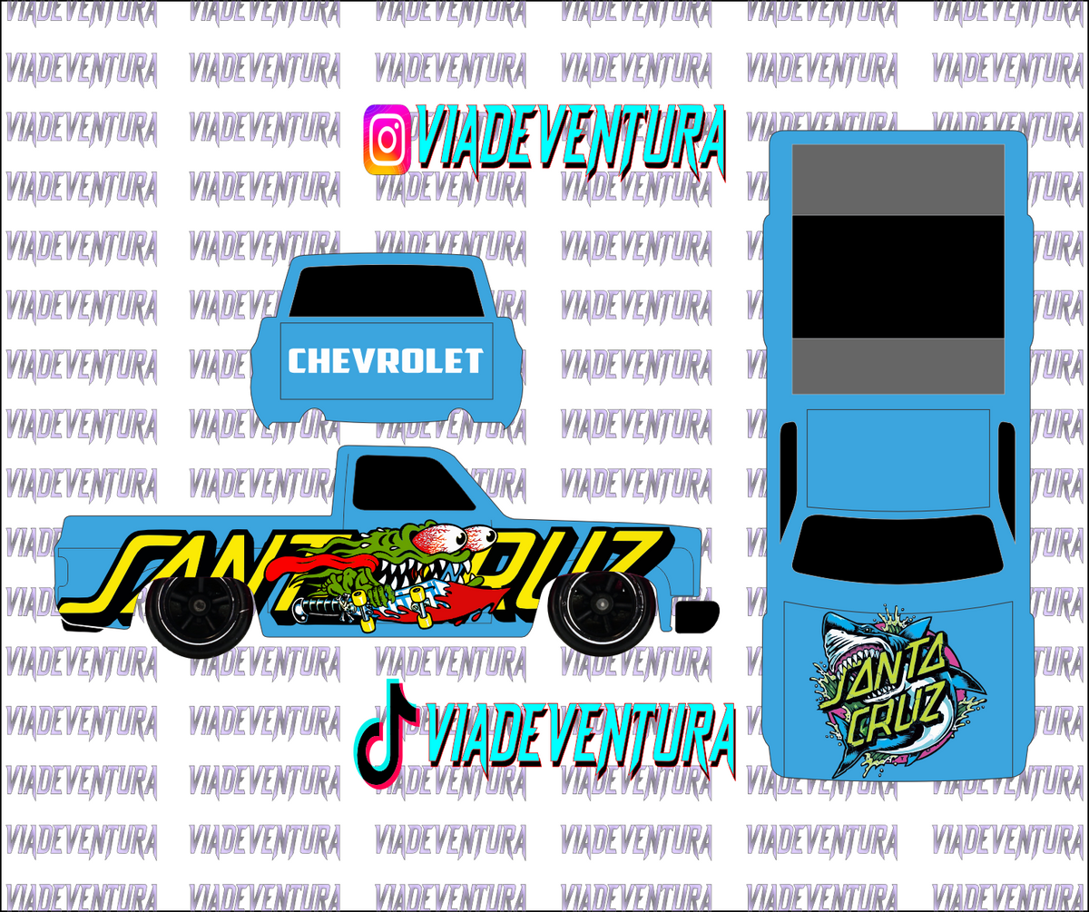 Santa Cruz 1/64 83 Silverado WHITE TONER Universal Waterslide Decal for Hot