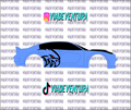 3X Trackhawk Logo 1/64 Dodge WHITE TONER Universal Waterslide Decal for Hot