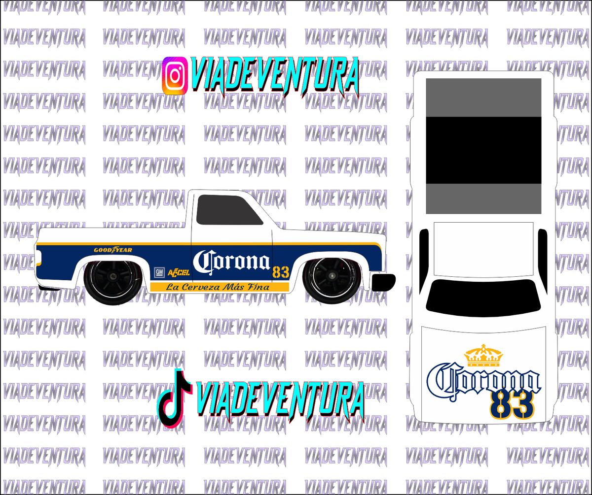 Corona 1/64 83 Silverado WHITE TONER Universal Waterslide Decal for Hot