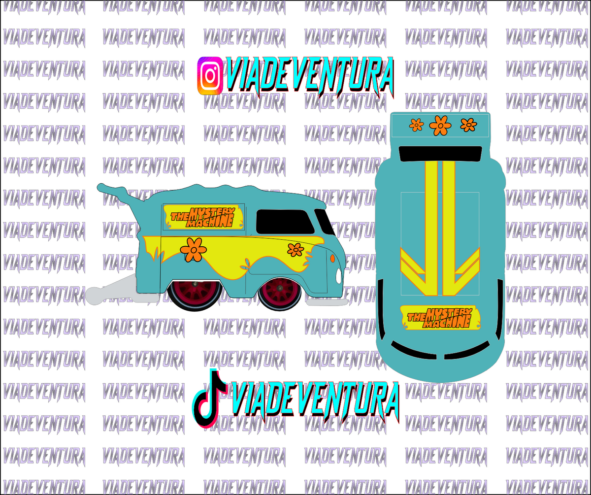Mystery Machine 1/64 Kool Kombi WHITE TONER Universal Waterslide Decal for Hot