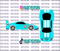 Gulf 1/64 Ferrar F40 WHITE TONER Universal Waterslide Decal for Hot