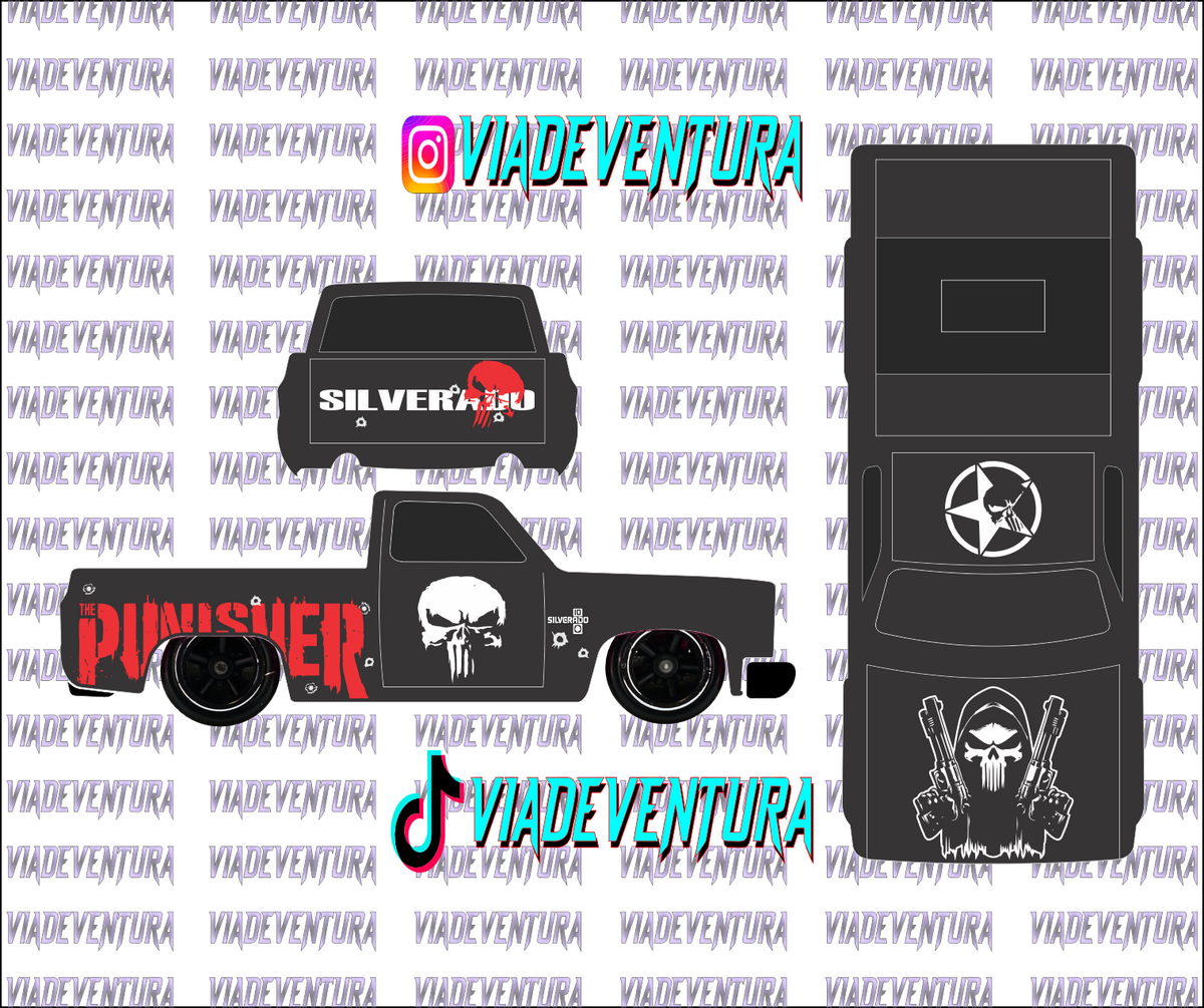 Punisher 1/64 83 Silverado WHITE TONER Universal Waterslide Decal for Hot