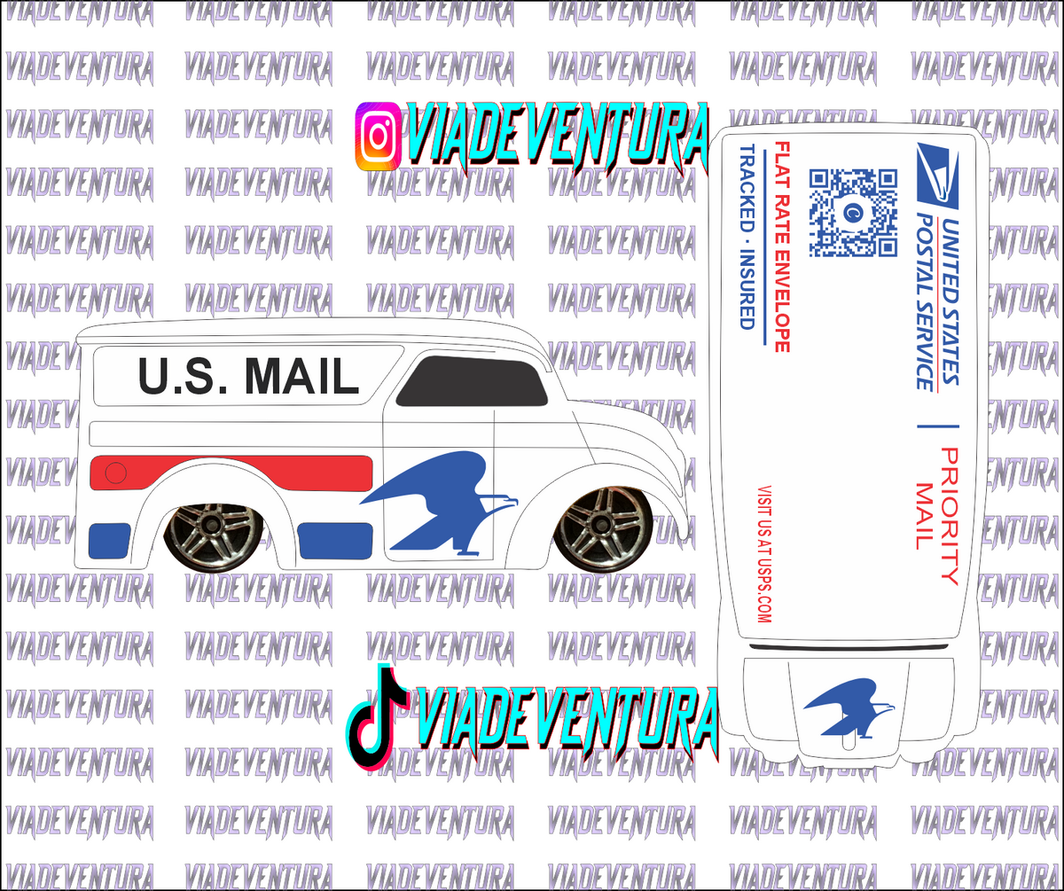 USPS 1/64 Dairy Delivery WHITE TONER Universal Waterslide Decal for Hot