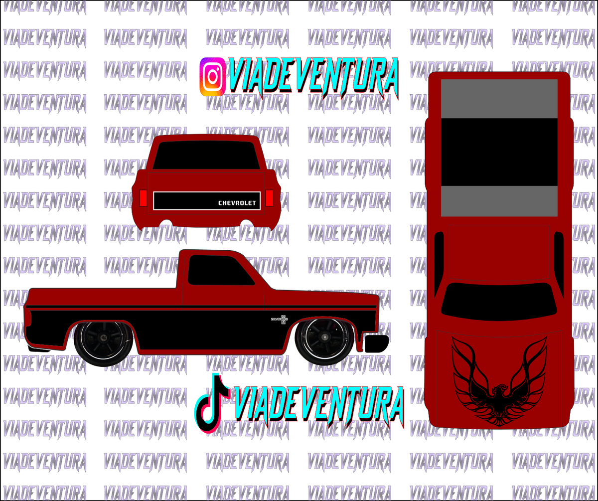 Firebird Black 1/64 83 Silverado WHITE TONER Universal Waterslide Decal fr Hot