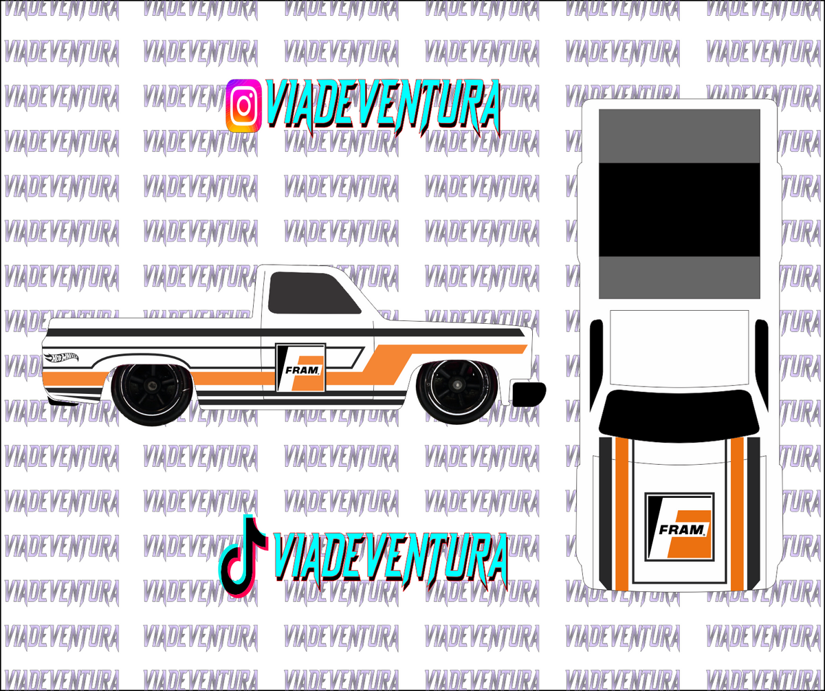 Fram White 1/64 83 Silverado WHITE TONER Universal Waterslide Decal for Hot