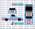 Gulf Stripes 1/64 83 Silverado WHITE TONER Universal Waterslide Decal for Hot