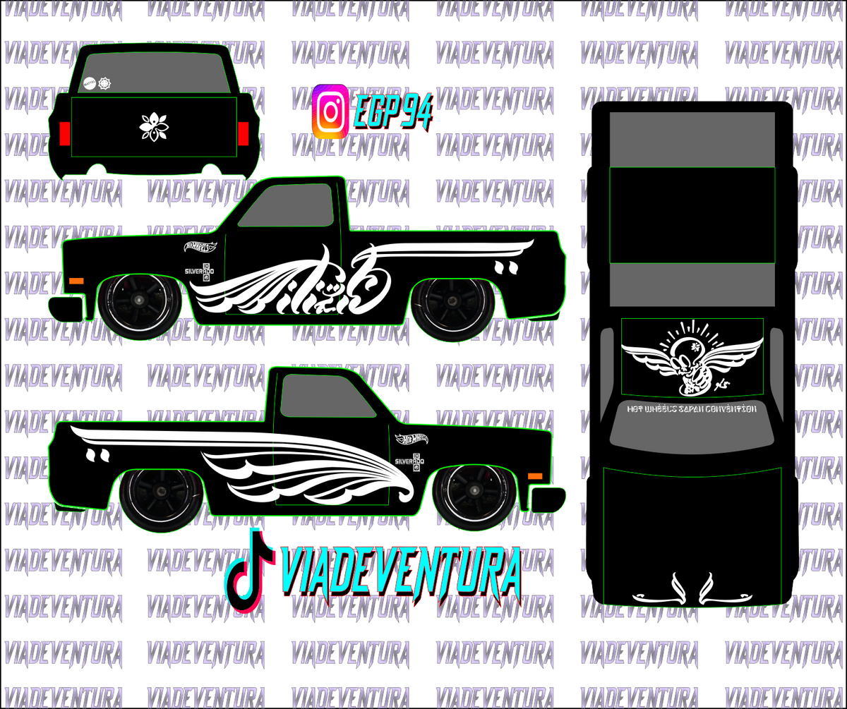 Japan Conv Whit 1/64 83 Silverado WHITE TONER Universal Waterslide Decal for Hot