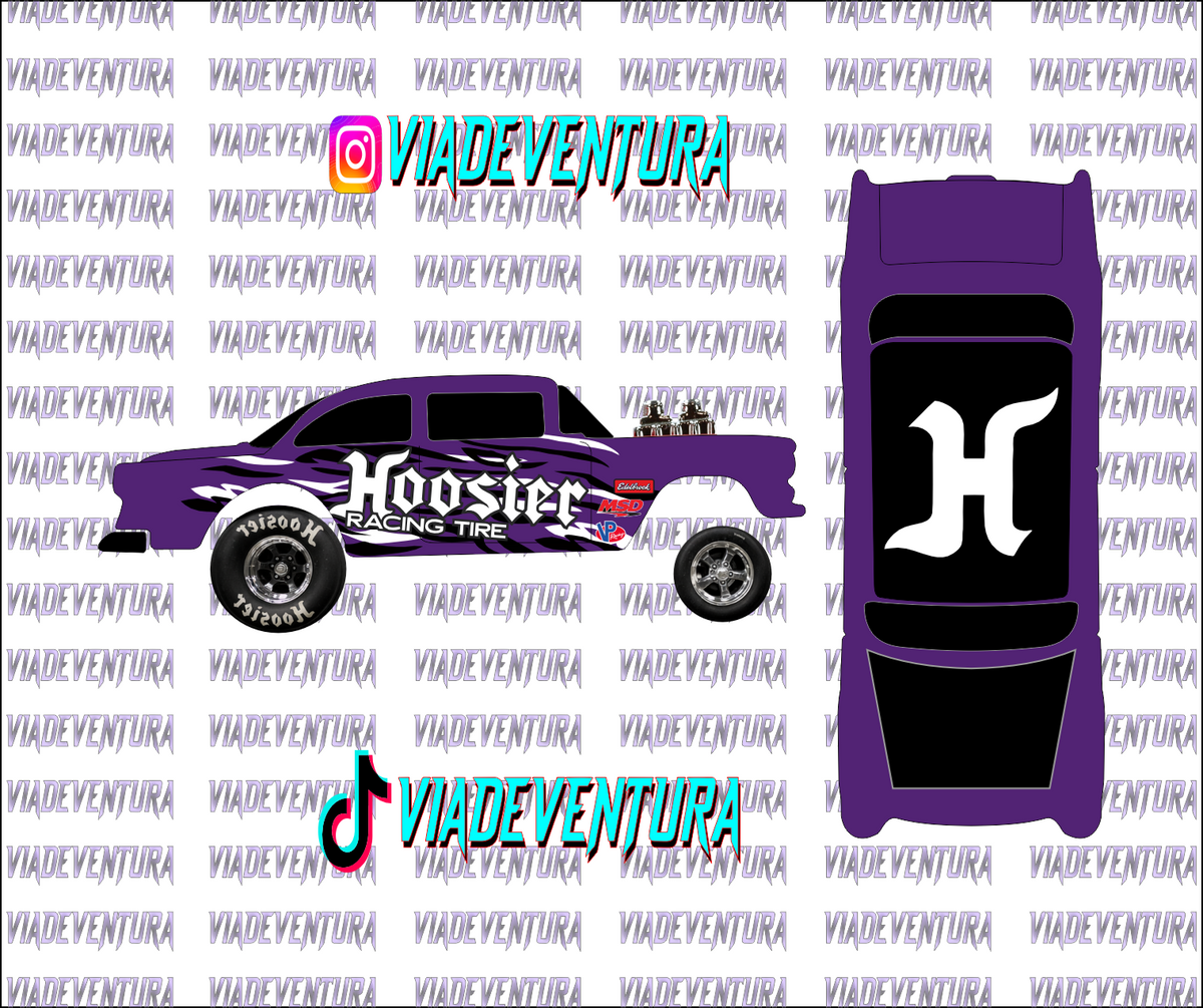 Hoosier 1/64 55 Gasser WHITE TONER Universal Waterslide Decal for Hot