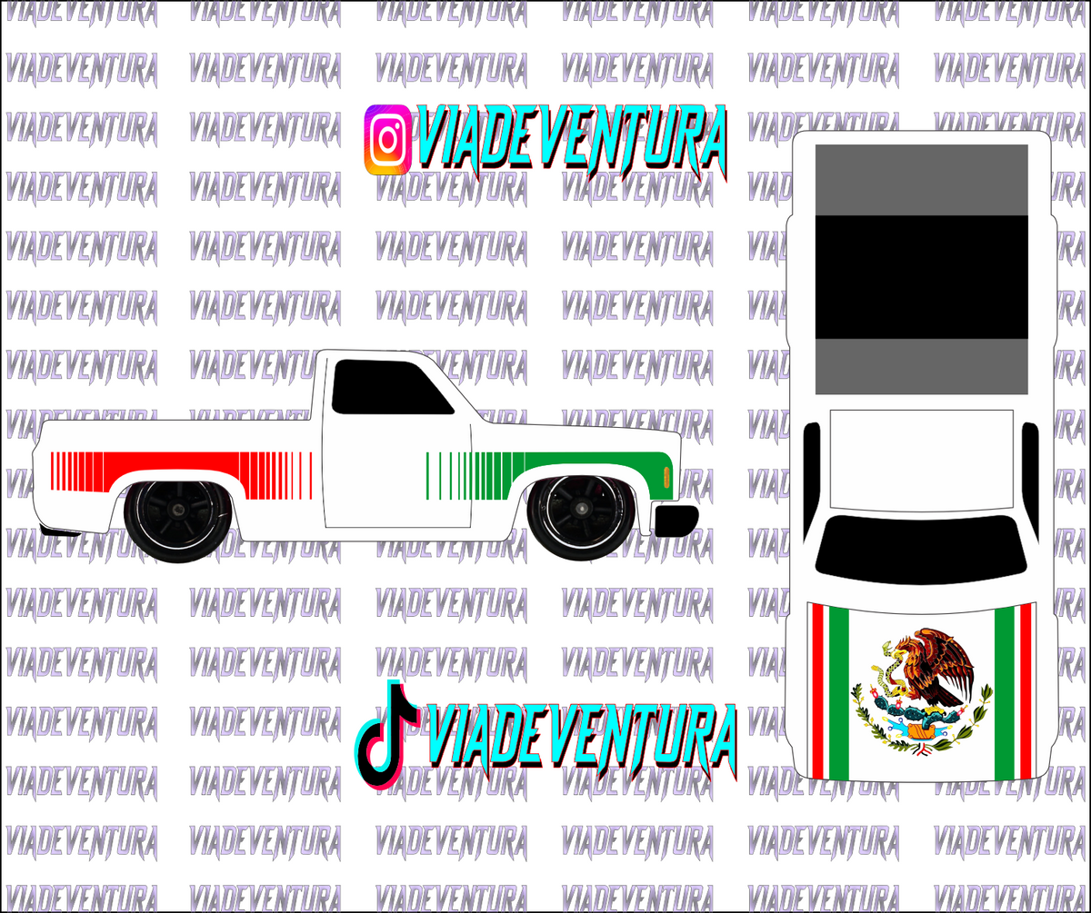 Mexico Syndicat 1/64 83 Silverado WHITE TONER Universal Waterslide Decal for Hot