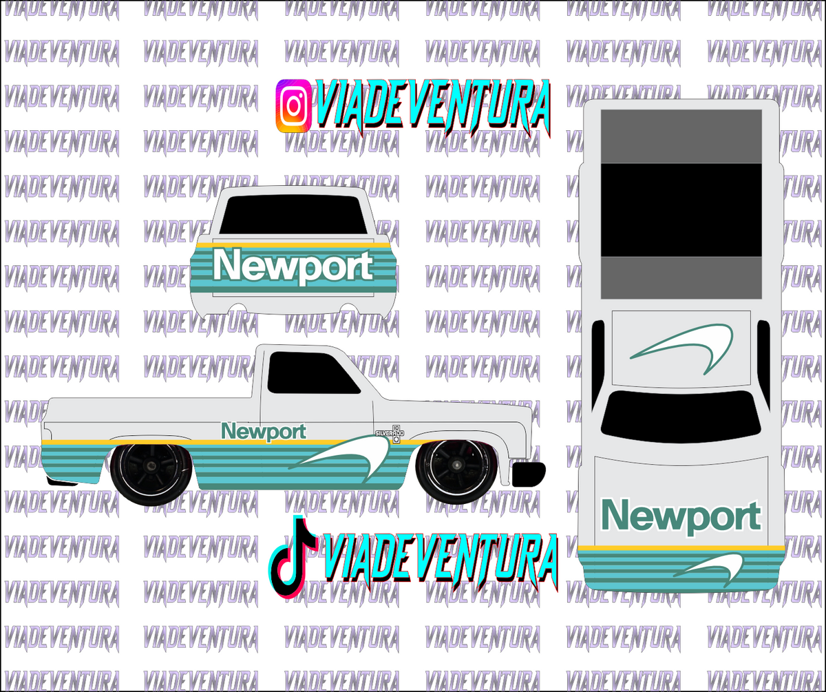Newport 1/64 83 Silverado WHITE TONER Universal Waterslide Decal for Hot