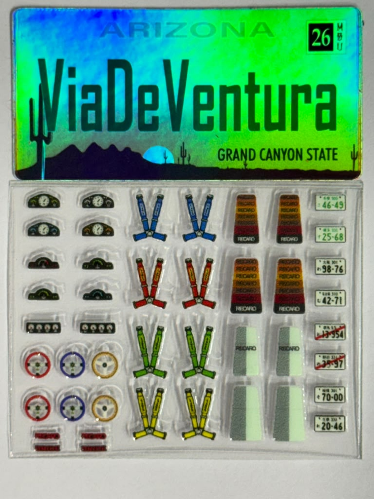 Interior Details 1/64 UNIVERSAL STICKER FOR HOT WHEELS Diecast