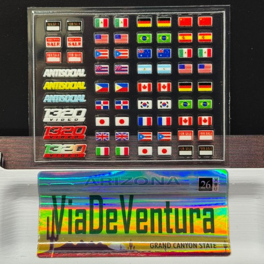Window Details 1/64 UNIVERSAL STICKER FOR HOT WHEELS Diecast