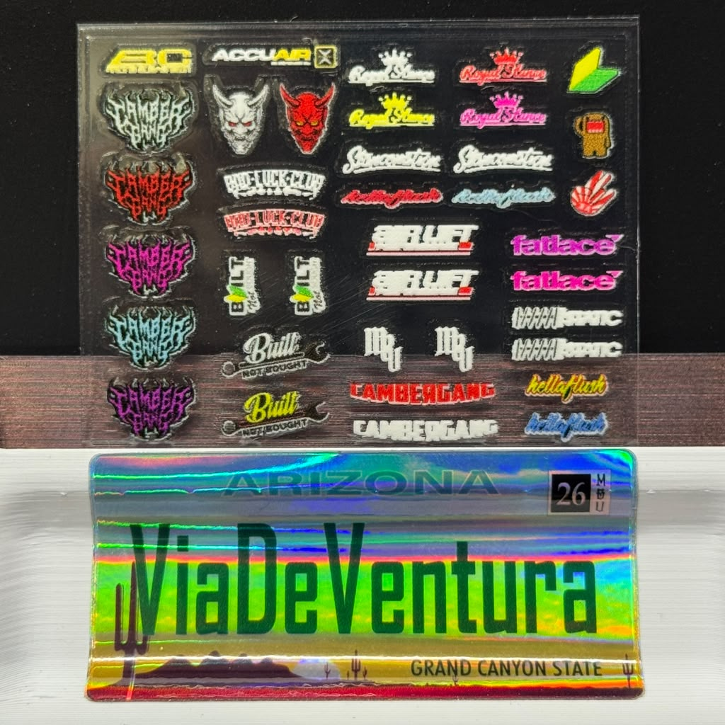Window Details 1/64 UNIVERSAL STICKER FOR HOT WHEELS Diecast